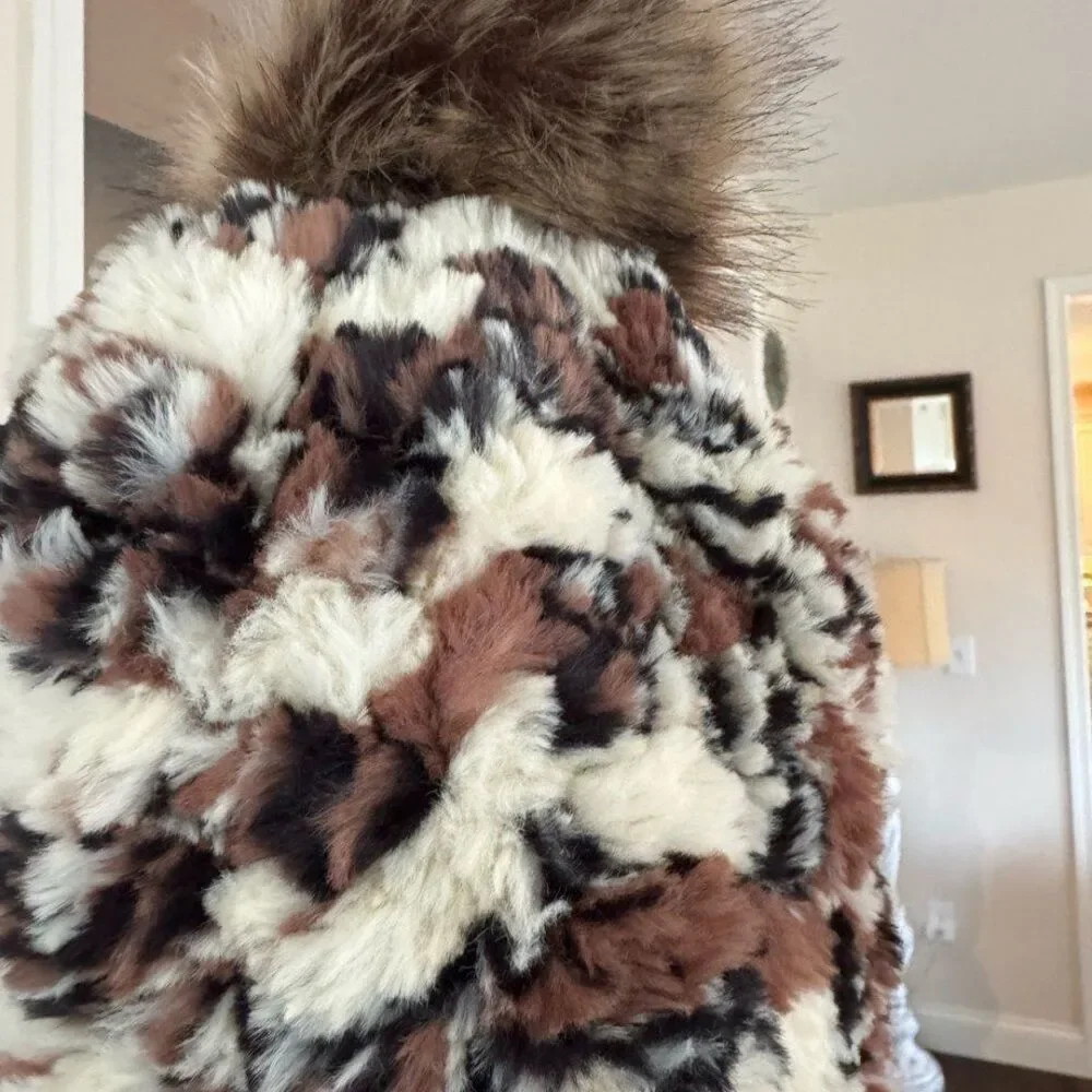 Faux Fur Pom Pom Beanie